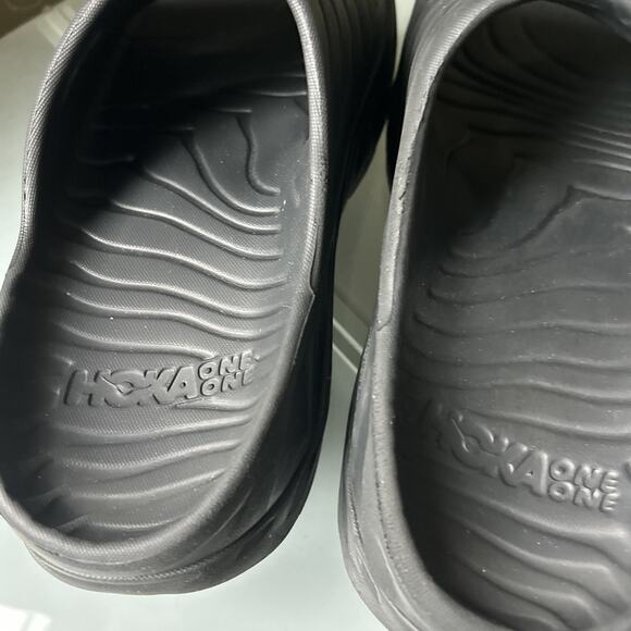 Hoka One One Ora Recovery Women's Size 8 Slip On Slide Sandals Black - Picture 4 of 16